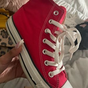 Red high top converse